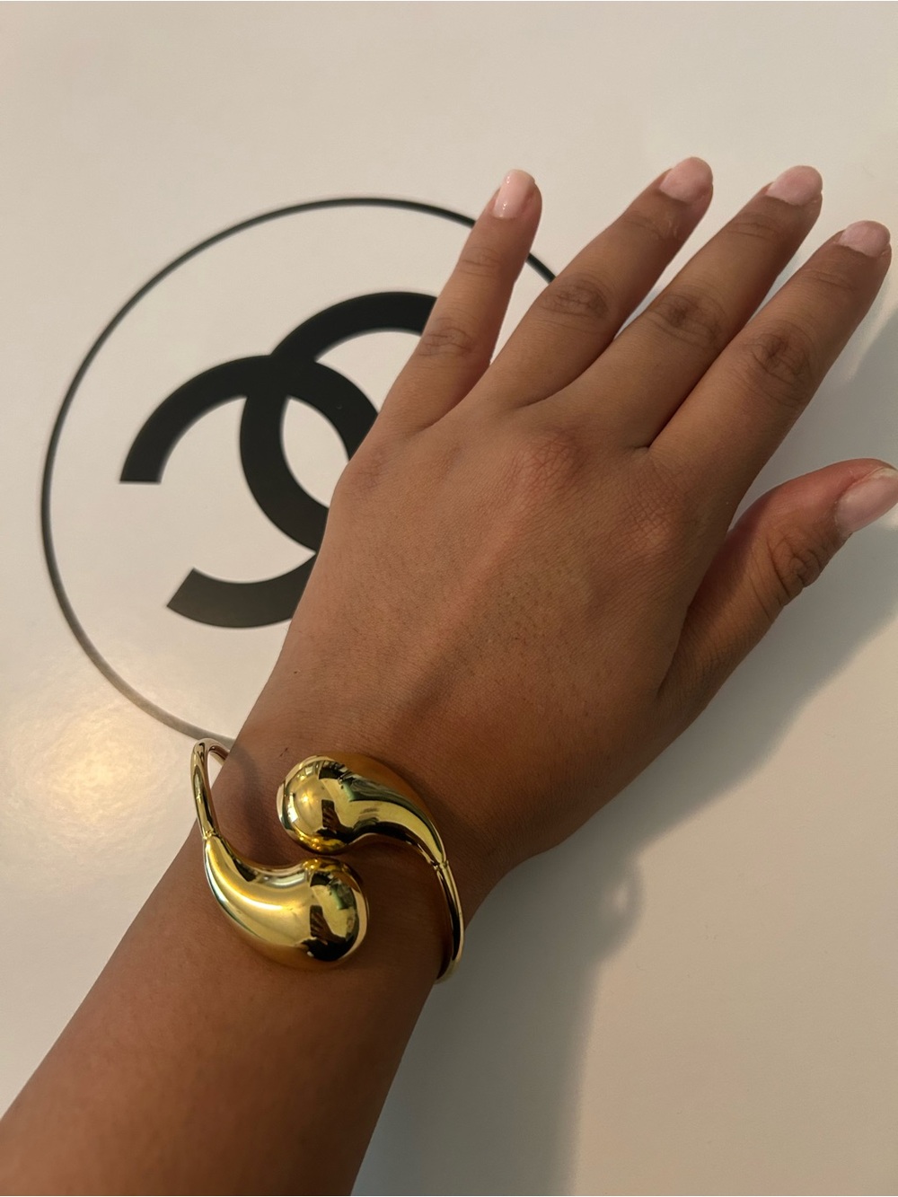 Non tarnish, sweat proof, waterproof Gold-Tone Sculptural Cuff Bracelet